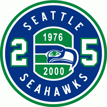 Seattle Seahawks 2000 Anniversary Logo iron on transfers for T-shirts